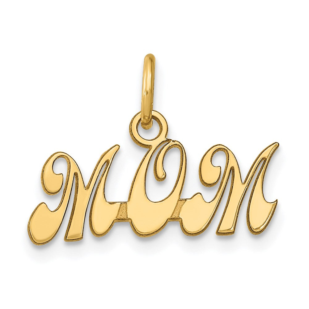 14k MOM Charm, 18 x 19 mm