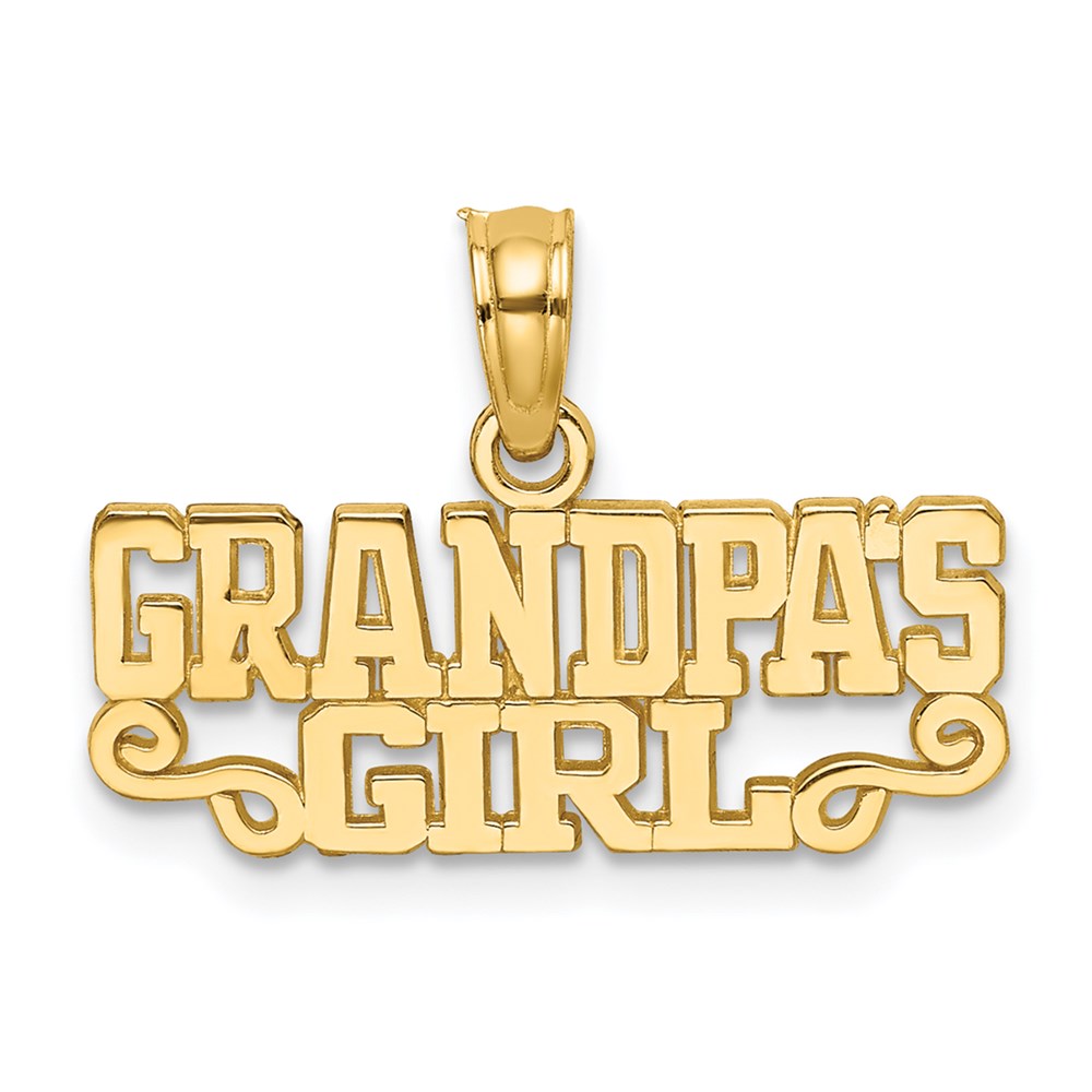 14k GRANDPAS GIRL Charm, 11.35 x 19.1 mm