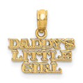 14k DADDYS LITTLE GIRL Charm, 11.8 x 15.15 mm