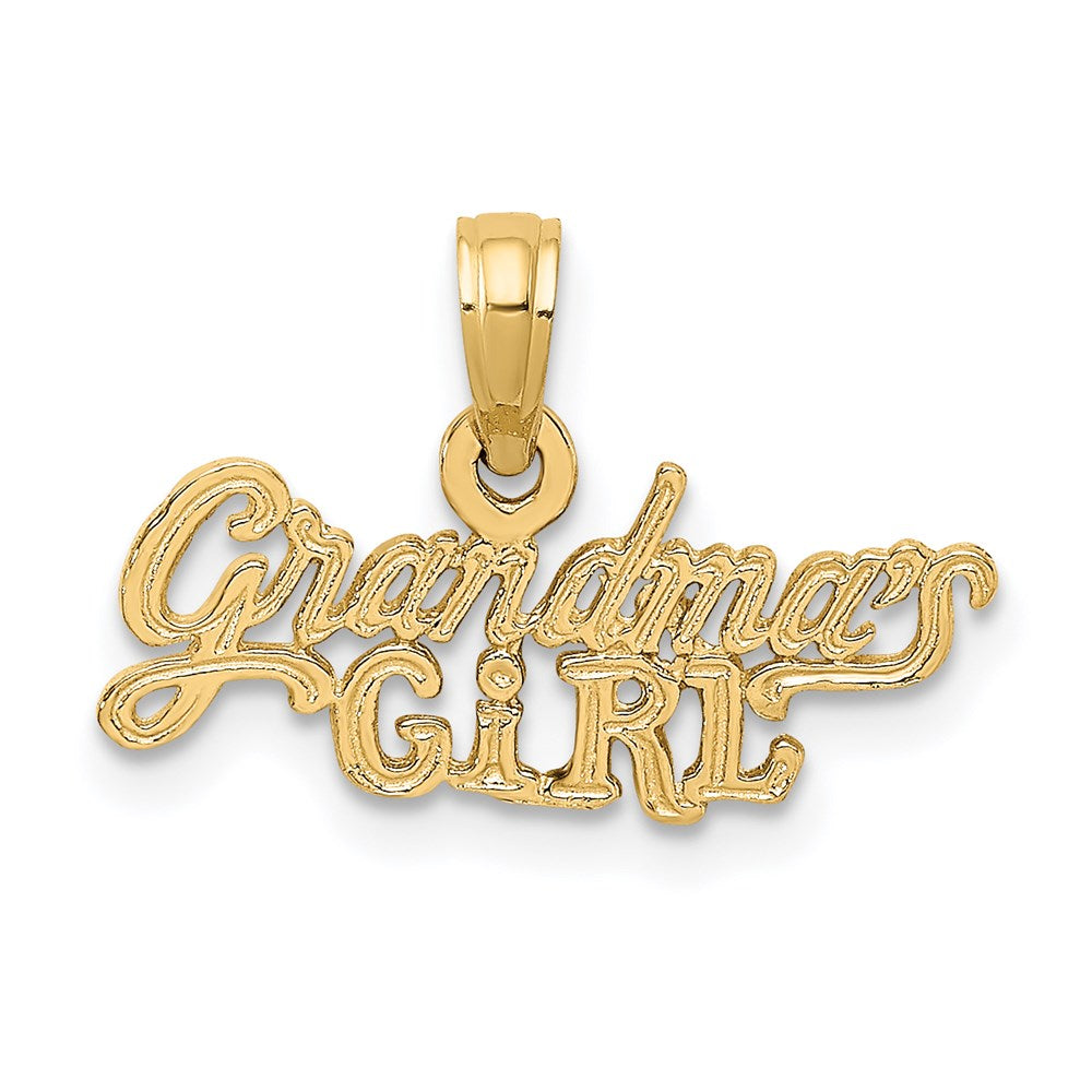14k GRANDMA'S GIRL Charm, 11.8 x 19.5 mm