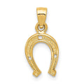 14K Horseshoe Pendant, 20 x 10 mm