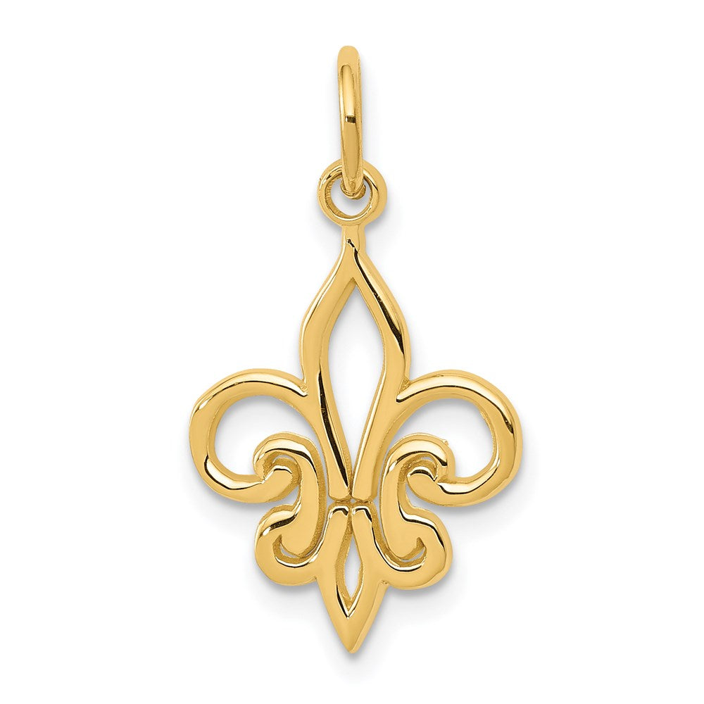 14k Fleur De Lis Charm, 22 x 12 mm