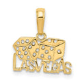 14k LAS VEGAS with Dice Pendant, 14 x 15 mm