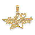 14k I HEART HOLLYWOOD Star Charm, 16.3 x 21.55 mm