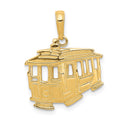 14k Cable Car Pendant, 21.5 x 19 mm