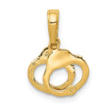 14k 2-Piece Handcuffs Pendant, 15 x 11.5 mm