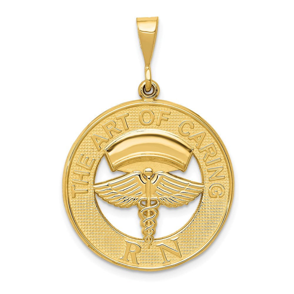 14k RN THE ART OF CARING Pendant, 35 x 22 mm