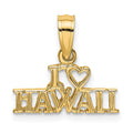 14k I HEART HAWAII Charm, 12.55 x 14.3 mm
