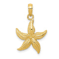 14k Starfish Pendant, 22 x 15 mm