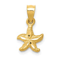 14K Starfish Pendant, 16 x 8 mm