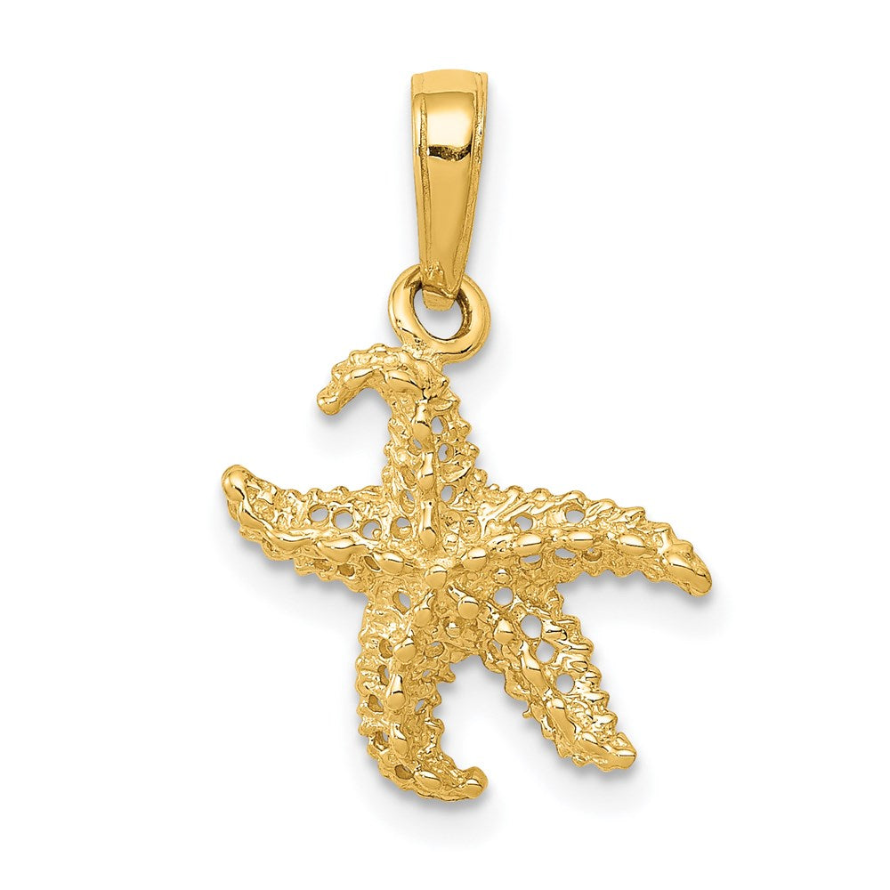 14k Starfish Pendant, 20 x 12 mm
