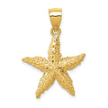 14K Starfish Pendant, 29 x 21 mm