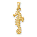 14k Seahorse Pendant, 22 x 8 mm