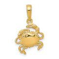 14k Crab Pendant, 19 x 11 mm