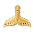 14K Satin Diamond-cut Whale Tail Omega Slide, 17 x 21 mm
