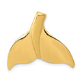 14K Large Whale Tail Chain Slide, 22 x 22 mm