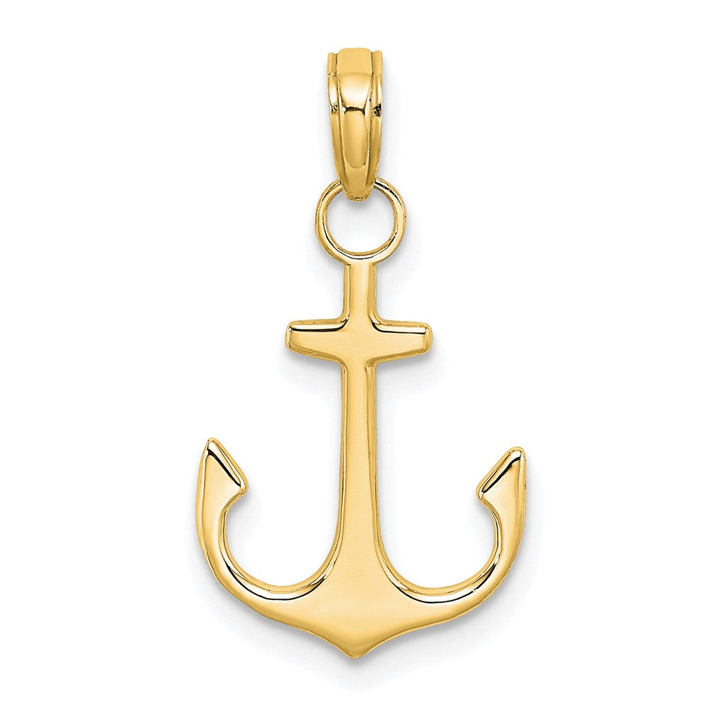 14k Anchor Pendant, 24 x 14 mm