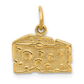 14k Swiss Cheese Charm, 15 x 14 mm