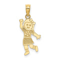 14K Girl Charm, 22.2 x 9.4 mm