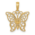 14K Cut-out Butterfly Large Pendant, 20 x 16 mm