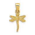 14K Dragonfly Pendant, 19 x 10 mm