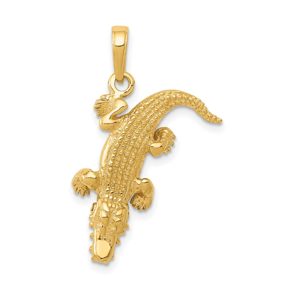 14k Alligator with Moveable Mouth Pendant, 19 x 23 mm