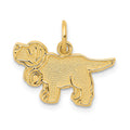 14k Saint Bernard Dog Charm, 16 x 18 mm