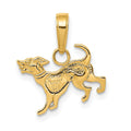 14k Dog Pendant, 15 x 13 mm