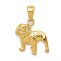 14k Bulldog Pendant, 21 x 15 mm