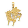 14k Baby Grand Piano Pendant, 25 x 20 mm