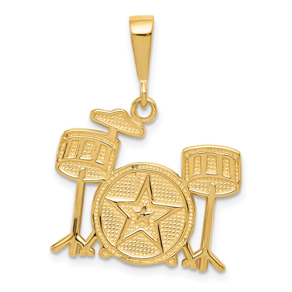14k Drum Set Charm, 28 x 20 mm