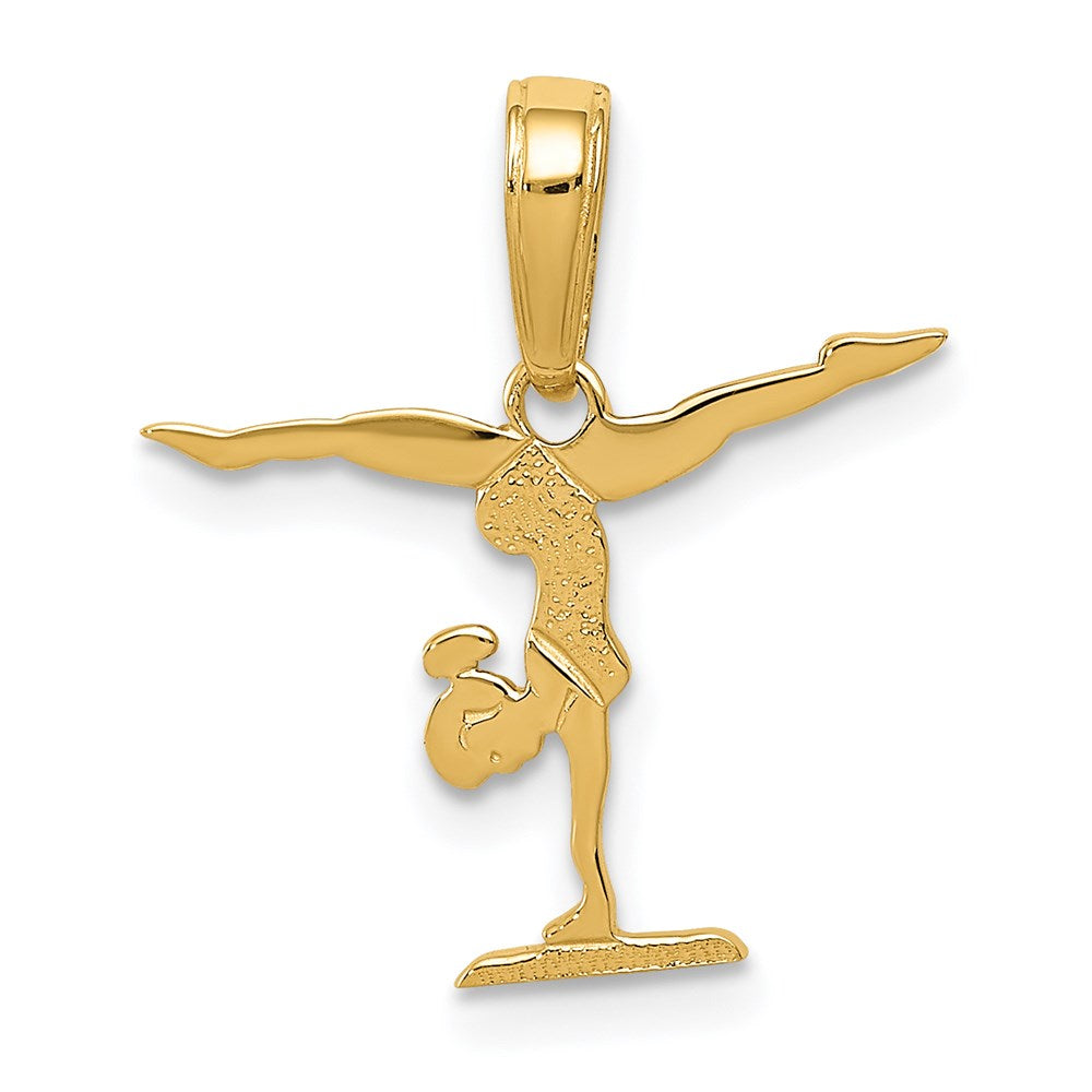 14k Gymnastics Pendant, 17 x 18 mm