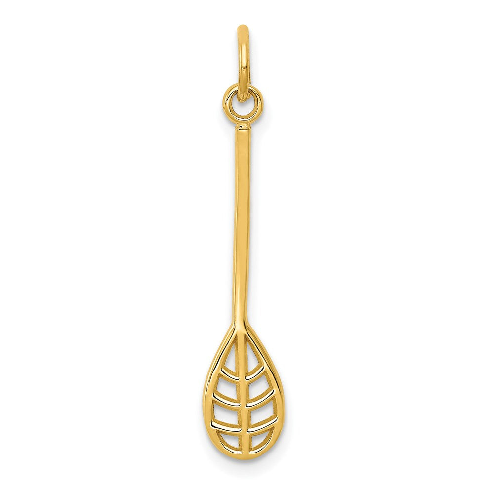 14k Lacrosse Stick Charm, 31 x 6 mm
