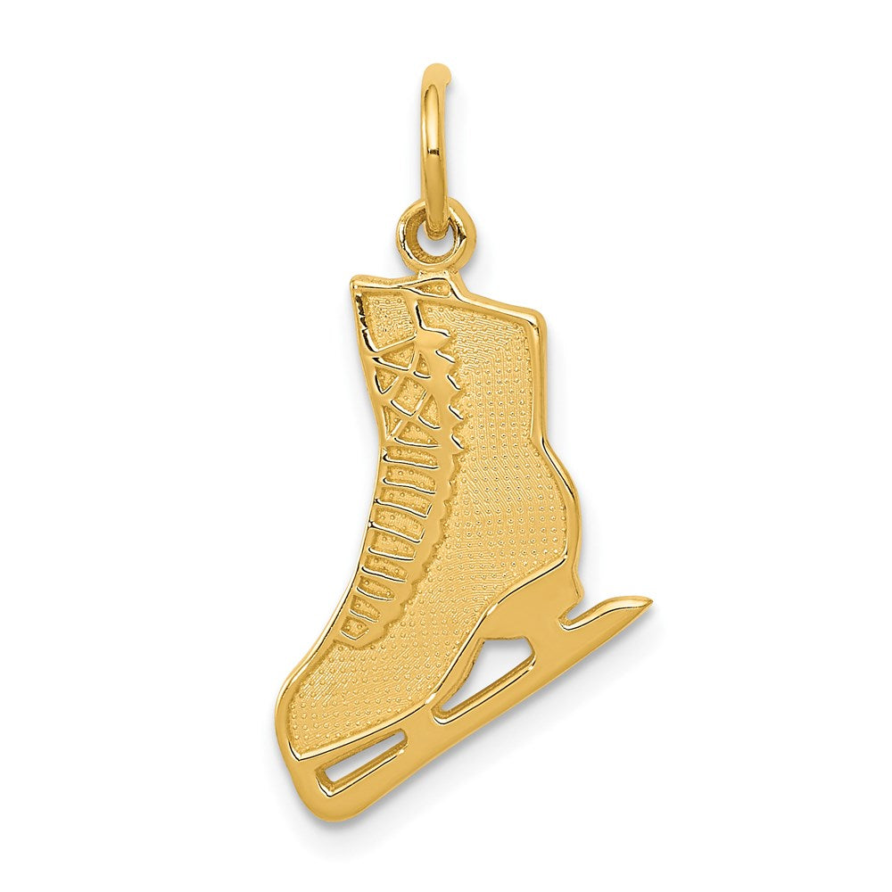 14k Figure Skate Charm, 23 x 14 mm