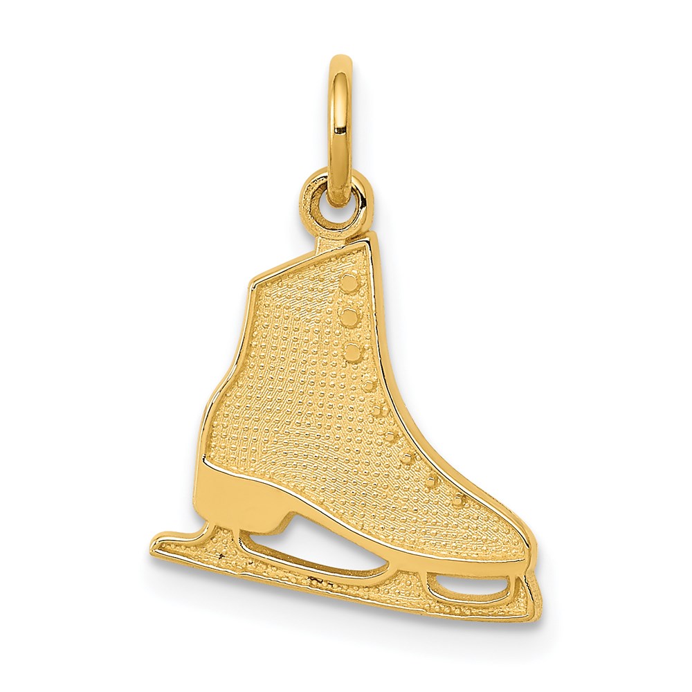 14k Figure Skate Charm, 20 x 13 mm