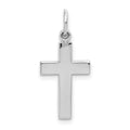 14k White Gold Cross Pendant, 25 x 12 mm, 0.8 g
