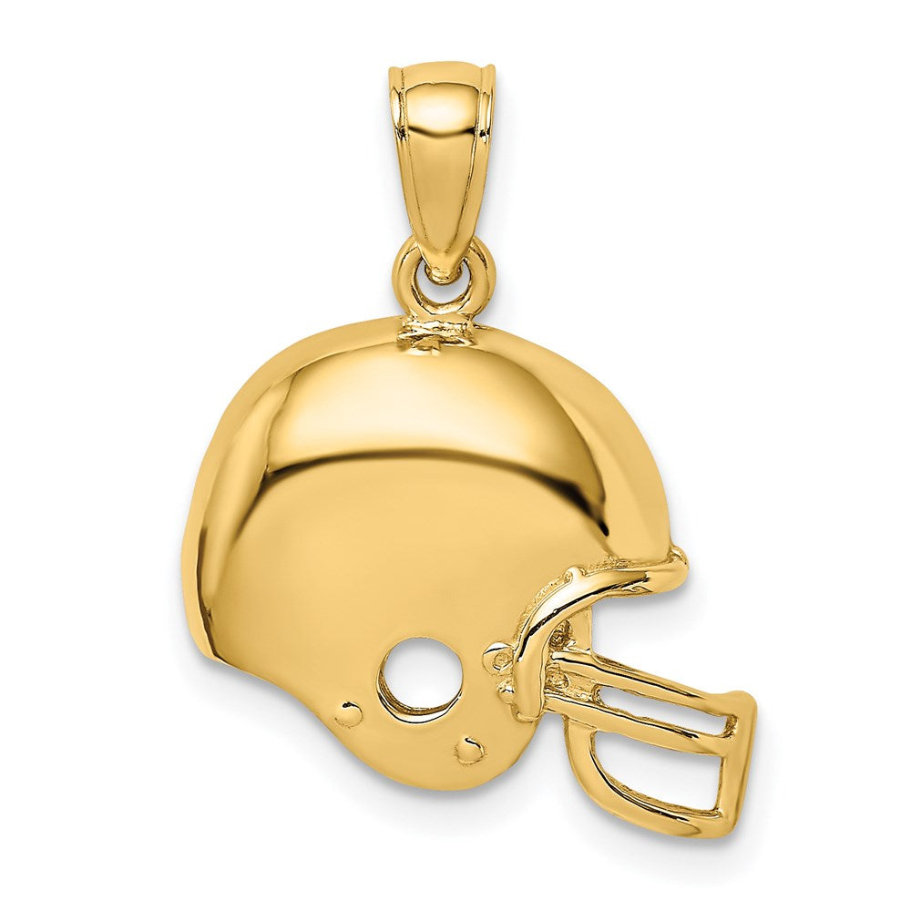 14k Football Helmet Charm, 13.75 x 17.65 mm