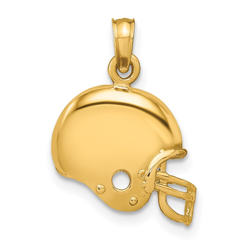 14k Football Helmet Pendant, 20 x 14 mm