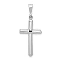 14k White Gold Cross Pendant, 40.75 x 17.5 mm