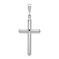14k White Gold Cross Pendant, 45.5 x 19.25 mm