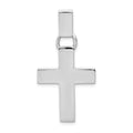 14k White Gold Modern Cross Pendant, 40 x 20.4 mm