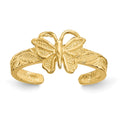 14K Butterfly Toe Ring, 1.35 g