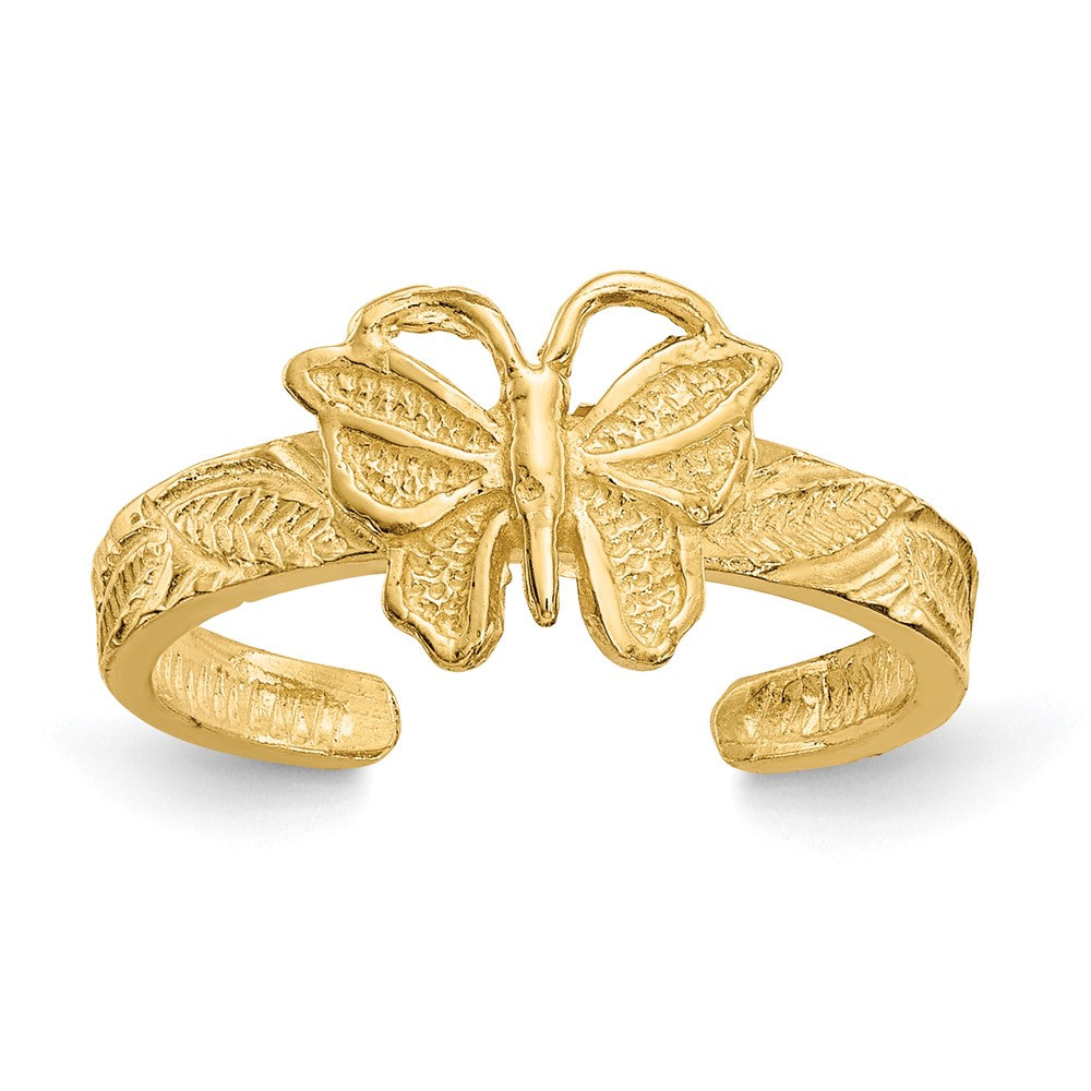 14K Butterfly Toe Ring, 1.35 g