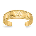 14K Footprints Toe Ring, 1.44 g