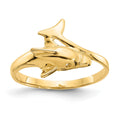14k Dolphin Bypass Ring, Size 6, 1.64 g