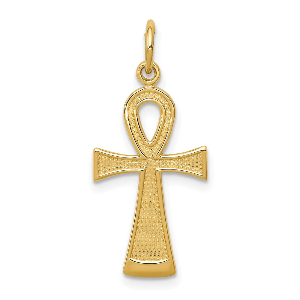 14k Ankh Cross Charm, 26 x 12 mm