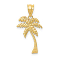 14k Mini Palm Tree Pendant, 26.5 x 13.5 mm