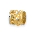 14k Diamond-cut Mini Plumeria Barrel Slide, 6 x 7 mm