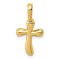 14k Small Freeform Cross, 23 x 12 mm