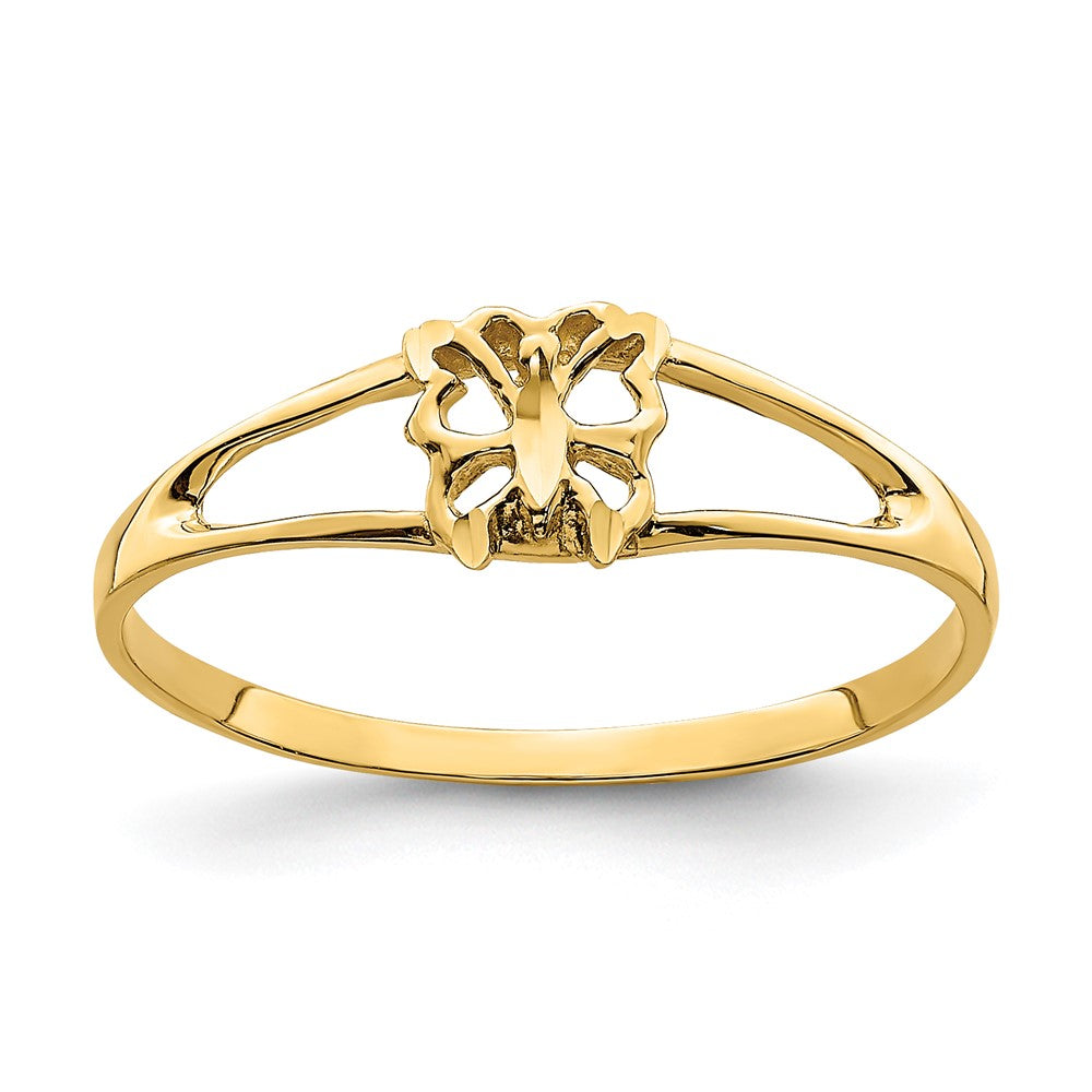 14K Mini Butterfly Ring, Size 7